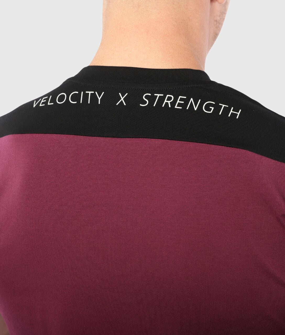 FUSION T - Shirt [Burgundy/Black] - VXS GYM WEAR