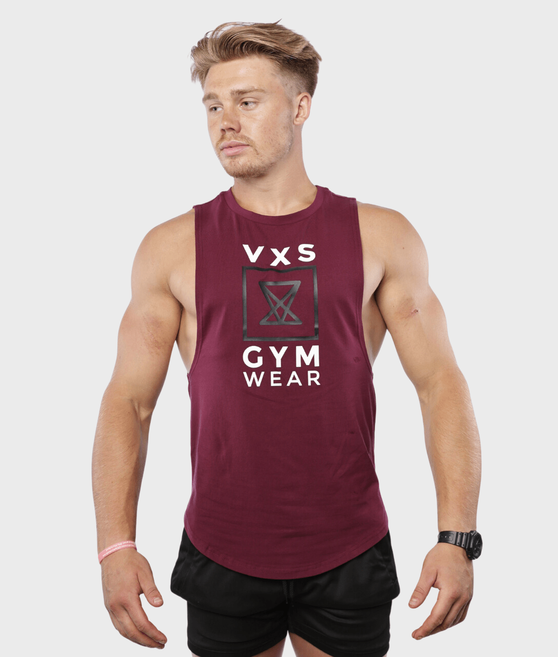 LOGO Sleeveless [Burgundy] - VXS GYM WEAR