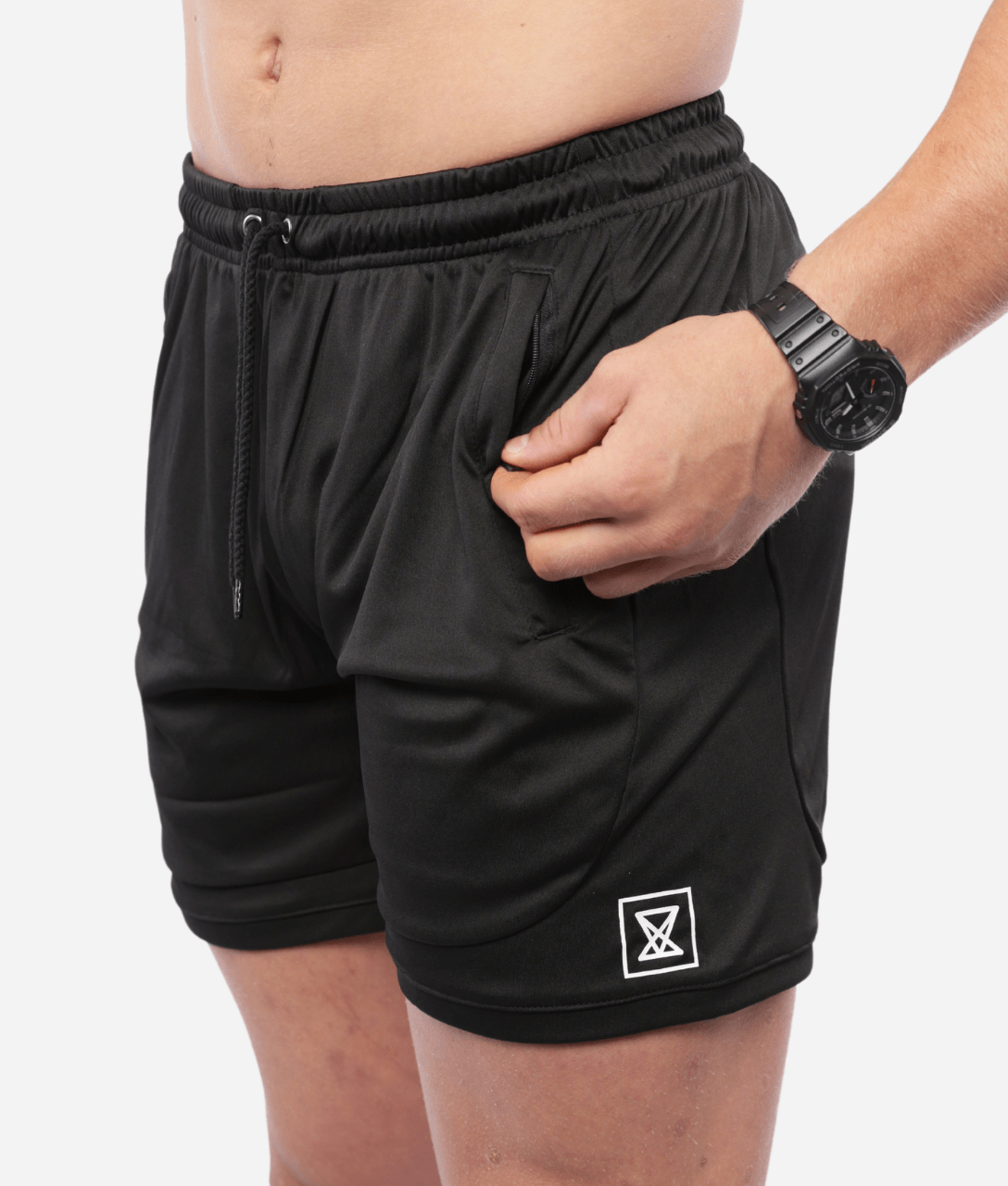 TRAINING Zip Shorts [Black] - VXS GYM WEAR