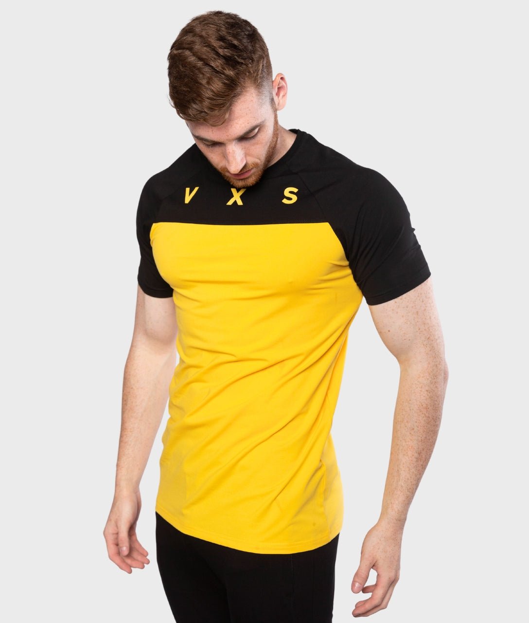 Aces T-Shirt [Black/Yellow] - VXS GYM WEAR